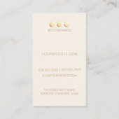 Gold iory logo elegant moderne sociale media visitekaartje (Achterkant)
