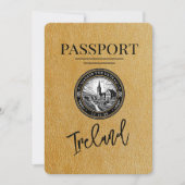 Gold Ireland Passport Bewaar de datum Save The Date (Voorkant)