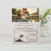 Gold Ireland Passport Wedding Invitation Kaart (Staand voorkant)