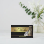 Gold Iridescent Gemstone Crystals en mineralen Visitekaartje (Staand voorkant)