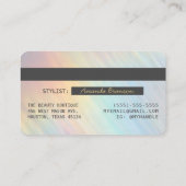 Gold Iridescent Holographic Credit Kaart Logo Visitekaartje (Achterkant)