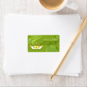 Gold Irish Claddagh Heart Green Wedding Address Etiket (Insitu)
