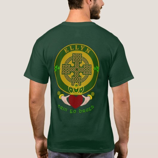 Gold Irish Claddagh T-shirt (Achterkant)