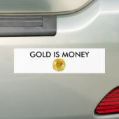 GOLD IS GELD BUMPERSTICKER (Op auto)