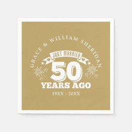 Gold is net getrouwd met 50ste Jubileum Servet