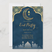 Gold Islamic Art Moon Eid Party - Uitnodiging tot  (Voorkant)