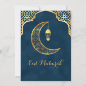 Gold Islamic Art Moon Eid Party - Uitnodiging tot  (Achterkant)