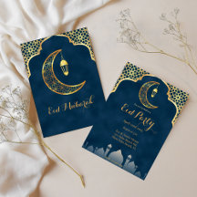Gold Islamic Art Moon Eid Party - Uitnodiging tot