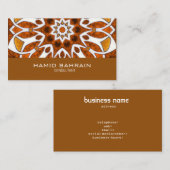 Gold Islamic Geometric design Visitekaartje (Voorkant / Achterkant)
