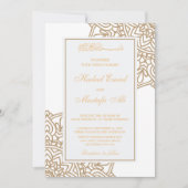 Gold Islamic Muslim Weduwen Uitnodiging (Voorkant)