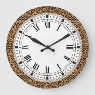 Gold Italiaanse Renaissance Floral Grote Klok