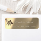 Gold Ivory Sepia Parelachtige Lelie Zwart retourad Etiket (Insitu)