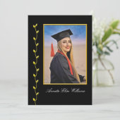 Gold Ivy design with Photo Grad Announcment Aankondiging (Staand voorkant)