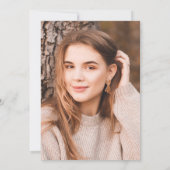 Gold Ivy Script van ouders Foto Red Afstuderen Aankondiging (Achterkant)