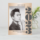 GOLD JAAR | AFSTUDEREN GRAY BOLD COLLEGE FOTO KAART (Staand voorkant)