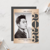 GOLD JAAR | AFSTUDEREN GRAY BOLD COLLEGE FOTO KAART (Voorkant / Achterkant in situ)