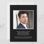 GOLD JAAR | AFSTUDEREN ZWARTE BOLD COLLEGE FOTO KAART (Achterkant)