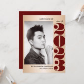 GOLD JAAR | BURGUNDY COLLEGE FOTO-AFSTUDEREN KAART (Voorkant / Achterkant in situ)