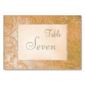 Gold Jade Autumn Floral Border Wedding Kaart (Achterkant)