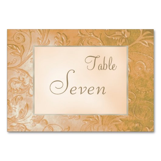 Gold Jade Autumn Floral Border Wedding Kaart (Voorkant)