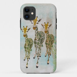 Gold & Jade Giraffes iPhone Case