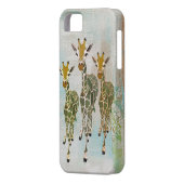  Gold & Jade Giraffes iPhone Case (Achterkant Links)