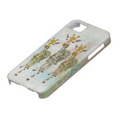 Gold & Jade Giraffes iPhone Case (Onderkant)