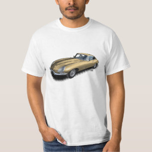 Gold Jaguar XKE sportauto T-Shirt