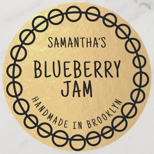Gold Jam Sticker Label