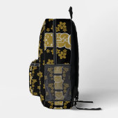 Gold Japanese Maneki-neko Bedrukte Rugzak (Rechts)