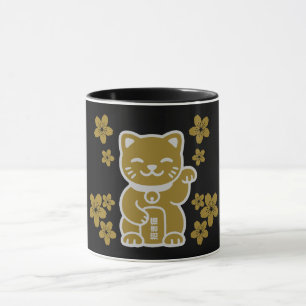 Gold Japanese Maneki-neko Mok