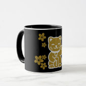 Gold Japanese Maneki-neko Mok (Voorkant links)