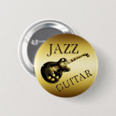 GOLD JAZZ GUITAR RONDE BUTTON 5,7 CM (Voorkant /achterkant)