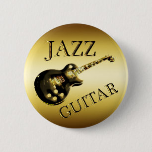 GOLD JAZZ GUITAR RONDE BUTTON 5,7 CM