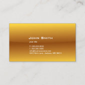 Gold Jazz Saxophone Music Visitekaartje (Achterkant)