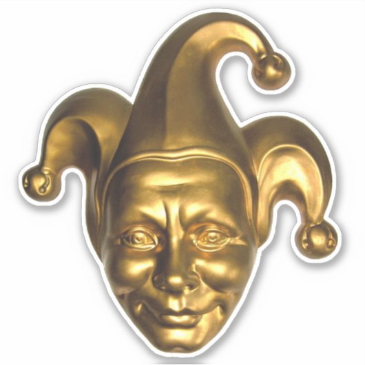 Gold Jester Sticker (Voorkant)