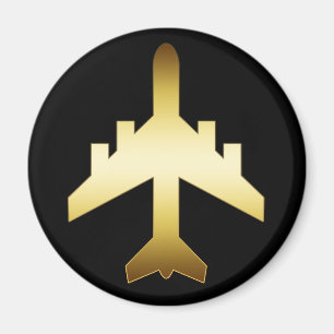 GOLD JET AIRPLANE MAGNEET
