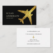 Gold Jet Visitekaartje – Luxe reisontwerp (Voorkant / Achterkant)