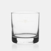 Gold Jet-vliegtuig Whisky Glas (Achterkant)