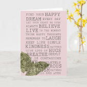 Gold Jewel Butterfly met Inspirerend woorden Kaart (Gele Bloem)