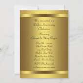 Gold Jewel Elegant Gold 50th Wedding Jubileum Kaart (Achterkant)