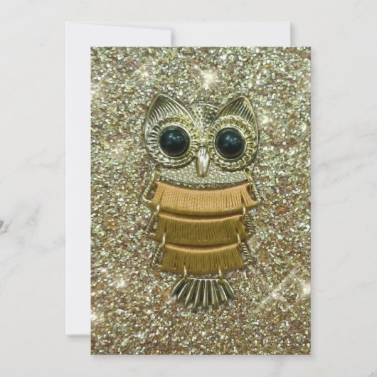 Gold Jewel Owl Kaart (Voorkant)