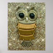 Gold Jewel Owl Poster (Voorkant)