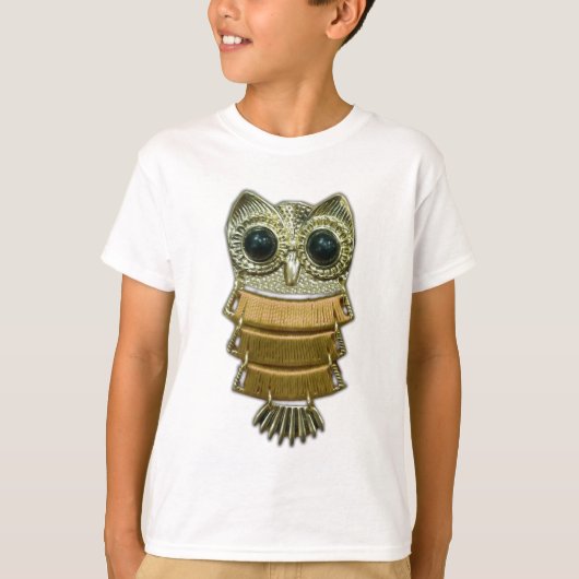 Gold Jewel Owl T-shirt (Voorkant)