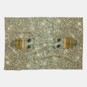 Gold Jewel Owl Theedoek (Horizontaal)