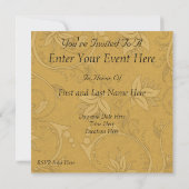 Gold Jeweled Party Invitation Kaart (Achterkant)