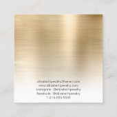Gold Jewelry Display Vierkante Visitekaartje (Achterkant)