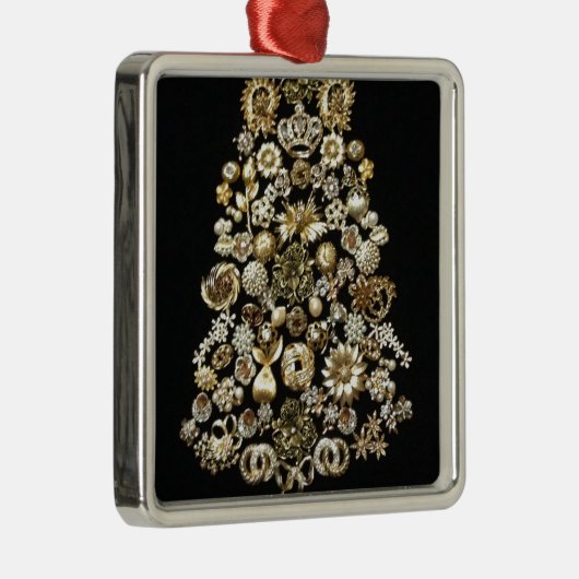 Gold Jewelry-kerstboom Metalen Ornament (Rechts)