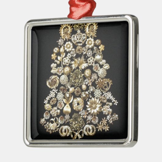 Gold Jewelry-kerstboom Metalen Ornament (Links)