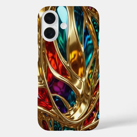 Gold & Jewels #35 - iPhone 16 Hoesjes (Achterkant)